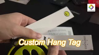 eco friendly hang tag custom label tags for clothing fashionable brand labels [upl. by Ynnatirb550]