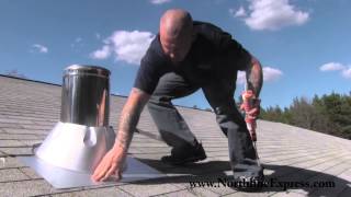 Duravent Chimney Pipe  How to install a Duravent Chimney Roof Flashing [upl. by Pliner]