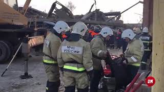 В Саранске рухнуло здание два человека погибли Первое видео с места ЧП [upl. by Joleen]