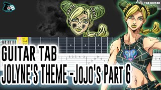 JOLYNES THEME  Jojos Bizarre Adventure Part 6 Guitar Tab Tutorial [upl. by Suiradel]