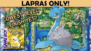 Solo Lapras Challenge  What Level Can Lapras Beat Pokemon Yellow At [upl. by Niatsirhc]