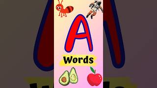 A letter Words  WORDS THAT START WITH quotAquot  Phonics song  Letter A Vocabulary shorts reels [upl. by Barcroft]