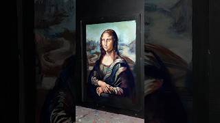 I was bored  how I painted the Mona Lisa with my feet artist portrait funnyart paintings [upl. by Ielhsa]