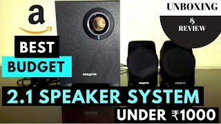 AMAZON BEST LAPTOPPCs GAMING 21 Speaker System Under ₹1000 Price Unboxing amp Review [upl. by Nodnart]