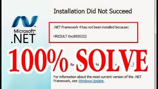 HRESULT 0xc8000222 Fix Net Framework 100 Fixed [upl. by Bonny]