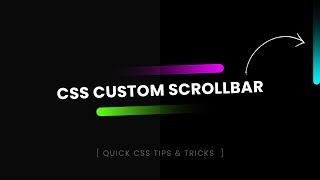 How to Create Custom Scrollbar in CSS  Customize Scrollbar [upl. by Nirda]