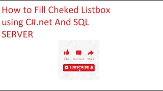 How To Fill Checkedlistbox using DataTable in CNet Framework [upl. by Wardlaw568]