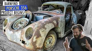 BarnFind Porsche 356 Project Begins  Porsche 356 Restoration  Episode 1 [upl. by Bentley988]