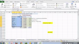 Summarizing Qualitative Data with EXCEL 2007 [upl. by Dong240]