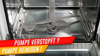 Spülmaschinen Pumpe reinigen verstopft Bosch Siemens Neff Constructa einfach erklärt [upl. by Viking572]