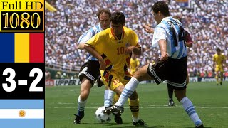 Romania 32 Argentina World Cup 1994  Full highlight  1080p HD [upl. by Bainbrudge845]