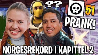 Vi LURER Sondre i Fortnite custom BOT squad Norgesrekord prank med 51 elims [upl. by High]