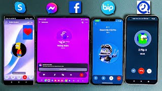 BiP vs GetContact vs FB Messenger vs Skype Realme  Z Fold 4  iPhone  Nothing Phone Incoming Calls [upl. by Rhett]