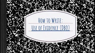 How to Write Use of Evidence DBQ in AP History APUSH Writing [upl. by Ynna438]