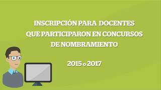 ¿Cómo inscribirse al Concurso de Nombramiento Docente 2018 [upl. by Livesay]