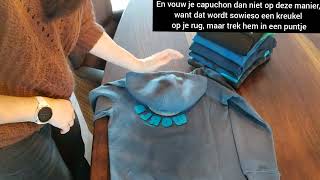 Hoe vouw je je hoodie netjes op Simpel snel en strak kleding vouwen met de 3S methode Tutorial [upl. by Micheil742]