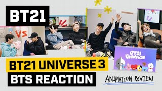 BT21 BT21 UNIVERSE ANIMATION  BTS Reaction [upl. by Mufi]