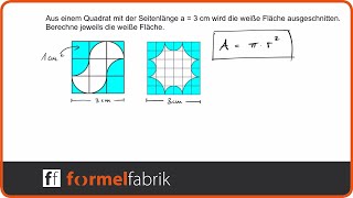 Kreisteile – Restfläche berechnen [upl. by Kcirddec478]