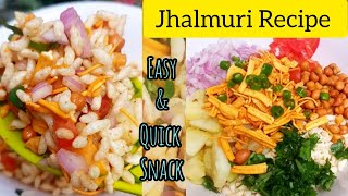 Jhalmuri  Snack Recipe  Easy Recipe at Home  Quick Snack  Evening Craving Snacks [upl. by Eirdua]