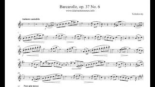 Barcarolle op37 No6 Tschaikovsky  play Clarinet [upl. by Liagiba867]