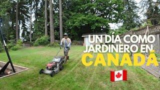 TRABAJANDO como jardinero en CANADÁ  Es pesado el trabajo en Canadá   Mexicano en Vancouver [upl. by Mannuela773]