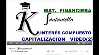 INTERÉS COMPUESTO Capitalización VIDEO2 [upl. by Arikahc]