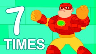 7 Times Table Song with Super Heroes  Multiplication Song for Kids  Learn Math for Preschoolers [upl. by Ffej]