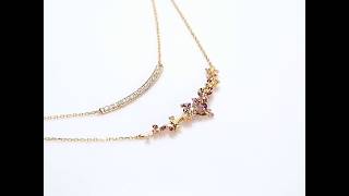 Yellow Gold Cubic Zirconia Neckwear With Star Design [upl. by Deborah421]