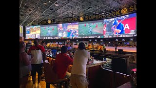 NFL opener thrills Las Vegas sportsbooks as sports betting popularity rises [upl. by Tisbe384]