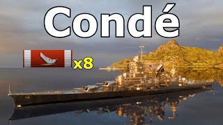 World of WarShips Condé  8 Kills 329K Damage [upl. by Matless815]