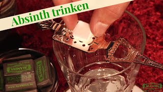 Absinth trinken ➔Wie Du Absinth richtig zubereitest [upl. by Naujtna]