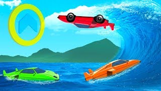 Can You Make The IMPOSSIBLE WAVE JUMP  GTA 5 Funny Moments [upl. by Meletius]