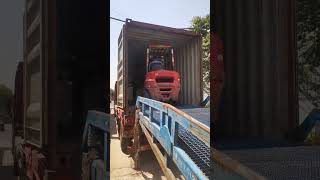 SINGLE DOUBLE SIDE COPOLYMER COATED ALUMINUM TAPE ARE ARRANGED FORKLIFT TO LOAD CONTAINERS [upl. by Blancha]