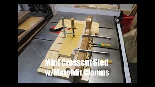 MiniCrosscut Sled Utilizing Matchfit Dovetail Clamps from Microjig [upl. by Cutcliffe]