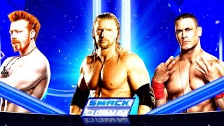 WWE Sheamus Vs Triple H Vs John Cena  Triple Threat Match WWE Gameplay [upl. by Yatnahs]