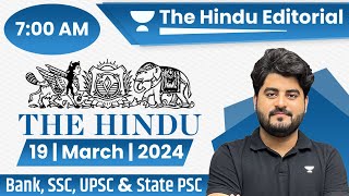 19 Mar 2024  The Hindu Analysis  The Hindu Editorial  Editorial by Vishal sir  Bank  SSC  UPSC [upl. by Urbannai]