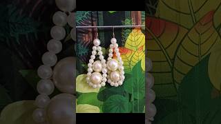 pearl earrings diy  pearl earrings tutorial  white pearl earrings diy diy handmade creative [upl. by Newbold]