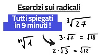 Esercizi sui radicali  Spiegati passo passo [upl. by Quita]