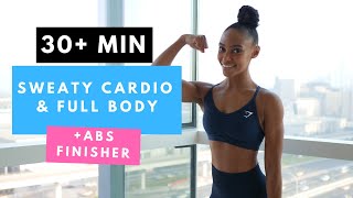 30 min Sweaty Cardio HIIT Workout  Bodyweight exercise [upl. by Bouzoun]