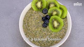 Recept Braun  Groene smoothie bowl [upl. by Pelligrini]