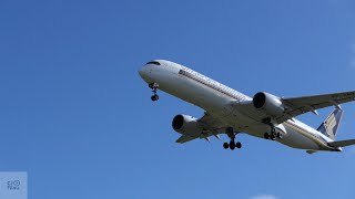 Singapore Airlines A350 springtime arrival at Christchurch Airport 27 September 2024 SQ297 9VSMO [upl. by Aeneas461]