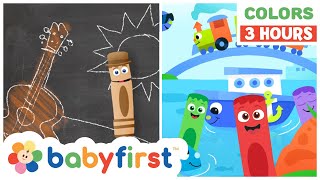 Toddler Learning Video  Color Crew  Learn all colors  Songs Magic amp More  3 Hours  BabyFirstTV [upl. by Barimah]