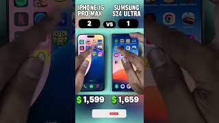 iPhone 16 Pro Max vs Samsung S24 Ultra Speed Test🔥Fastest Phone 2024🚀shortsviralvideo [upl. by Ennaehr]