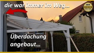 DIY Terrassenüberdachung aus Holz mit Wellplatten 🏡 [upl. by Nelad]