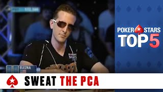 Sweat the PCA ♠️ Poker Top 5 ♠️ PokerStars Global [upl. by Montagna391]