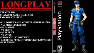 Resident Evil USA PlayStation  Longplay  Jill Valentine  Best Ending Path [upl. by Ettenal388]