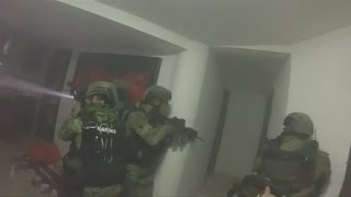 Amazing footage of shoot out at drug lord Guzmans property [upl. by Shakti994]