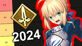 FateGrand Order – Saber Tier List 2024 [upl. by Dewhurst]