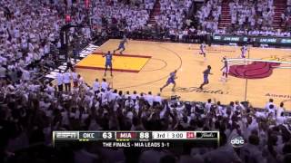 Mike Miller Seven 3 pointers Game 5 of 2012 NBA finals [upl. by Eiromem]