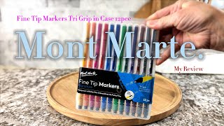 Mont Marte Fine Tip Markers TriGrip Precision Set [upl. by Ahseile511]